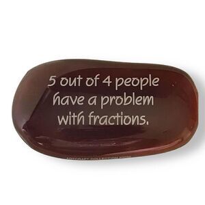 Amusing Comical Mathematical Quote Amber Brown FlatMarble Glass Paperweight